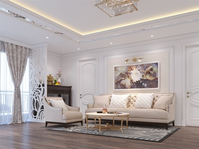 Cách phối màu sơn phào chỉ trần nhà đẹp 