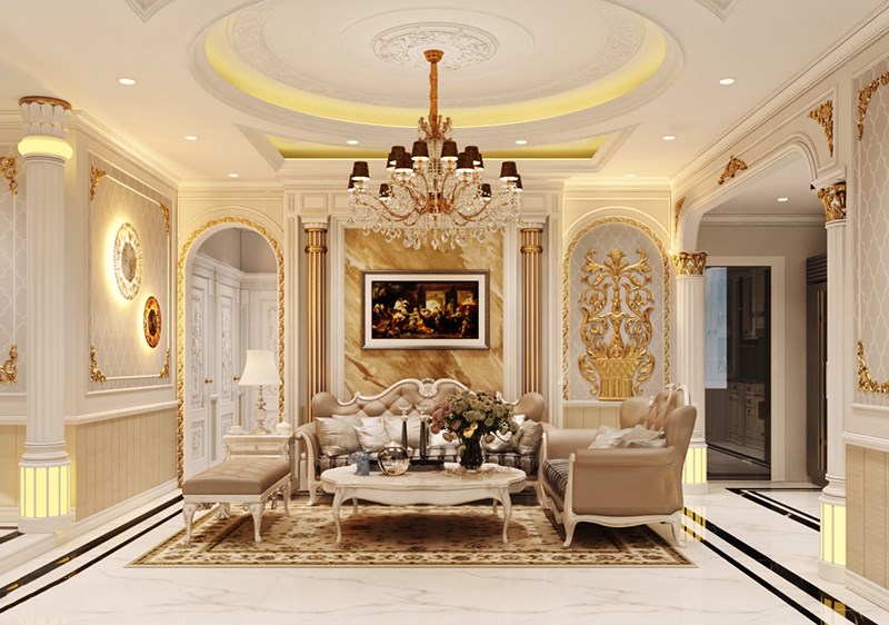 Mẫu thiết kế phào chỉ kiểu Pháp – Xa hoa, lãng mạn và đẳng cấp