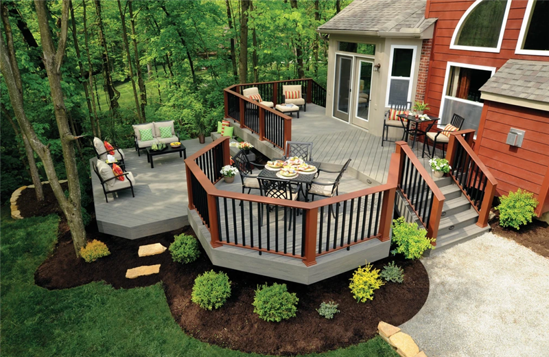 Mẫu sàn nhựa sân vườn ngoài trời 