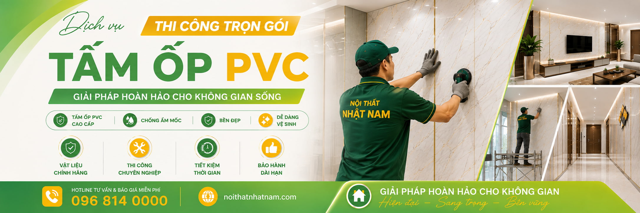 Thi công tấm ốp trọn gói 