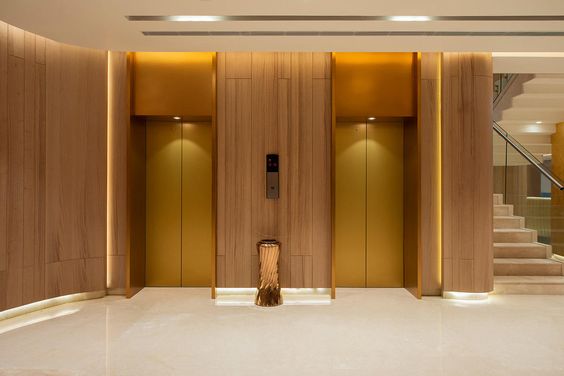 Mẫu tấm ốp tường cho khu vực thang máy đẹp 