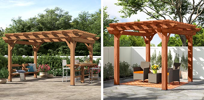 Lưu ý lắp đặt giàn Pergola gỗ nhựa ngoài trời