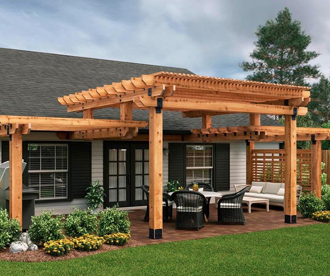 Tổng hợp 25+ mẫu giàn Pergola gỗ nhựa đẹp 