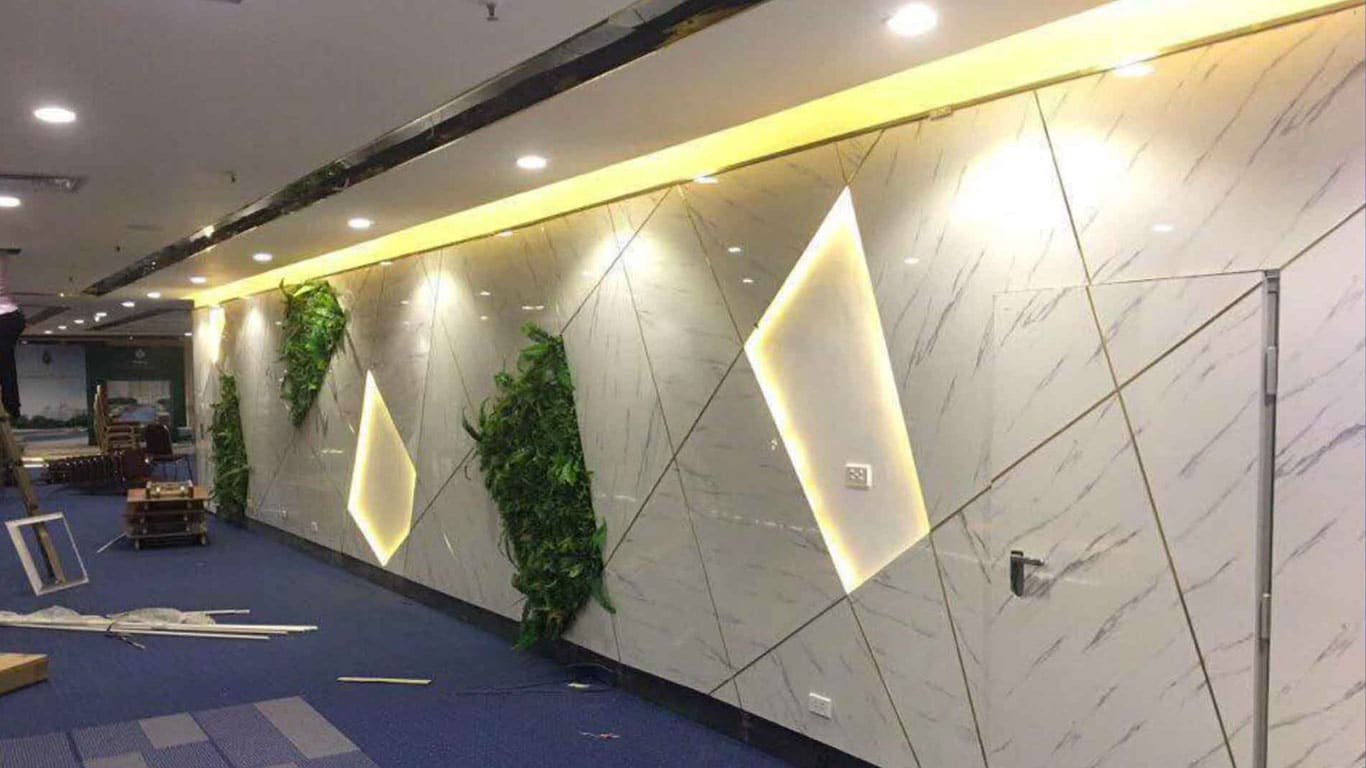 10 mẫu ốp tường bằng lam nhựa giả đá hiện đại
