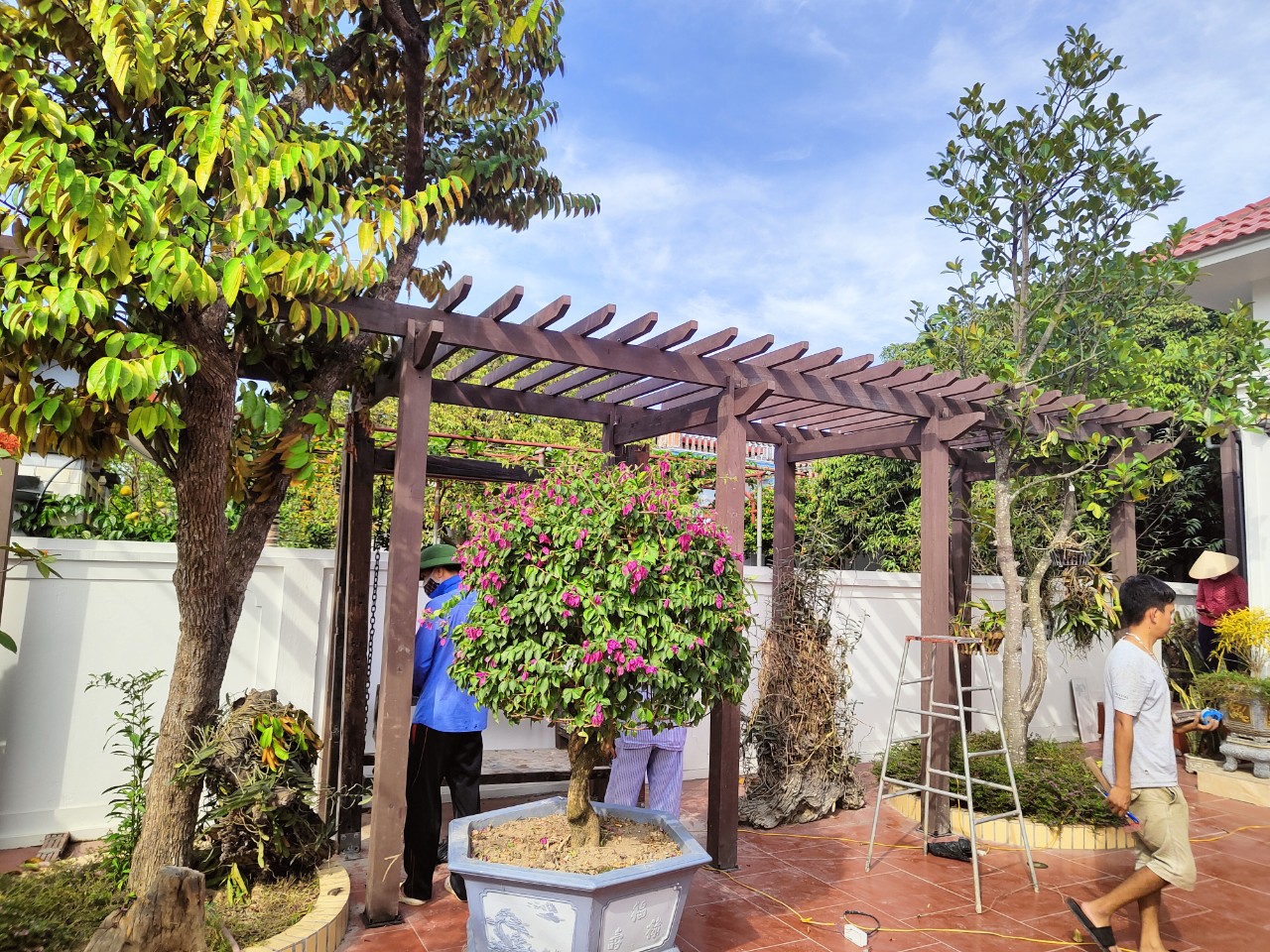 Tổng hợp 25+ mẫu giàn Pergola gỗ nhựa đẹp 